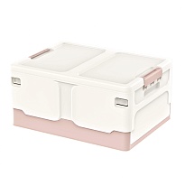 Ящик пластиковый складной белый, дно розовое, 480х360х240 мм в Россоше