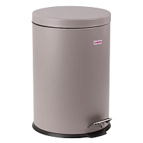 Ведро-контейнер для мусора (урна) с педалью LAIMA Classic, 20 л, серое, матовое, металл, со съемным внутренним ведром в Россоше