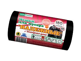 Мешки для мусора 180 л, ароматизированные, черные, в рулоне 25 шт., ПВД, 35 мкм, 1100х930 мм, НАДЕЖНЫЕ, 1802550 в Россоше