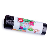 Мешки для мусора 30 л, черные, в рулоне 20 шт., ПНД, 6 мкм, 600х500 мм, Концепция Быта ЭкоДом, 601348 в Россоше