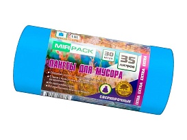 Мешки для мусора 35 л, ароматизированные, синие, в рулоне 30 шт., ПНД, 12 мкм, 640х500 мм, EXTRA, 3530661 в Россоше