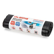 Мешки для мусора 60 л, черные, в рулоне 20 шт., ПНД, 10 мкм, 700х600 мм, LAIMA, 601381 в Россоше Мешки для мусора 60 л, черные, в рулоне 20 шт., ПНД, 10 мкм, 700х600 мм, LAIMA, 601381 в Россоше