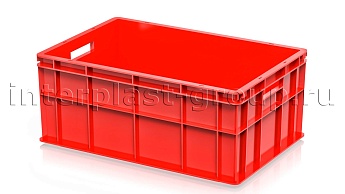Ящик для молока, мяса, овощей и фруктов сплошной усиленный красный в Россоше
