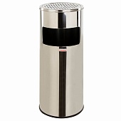 Урна с пепельницей 27 л, нержавеющая сталь, зеркальная, LAIMA PROFESSIONAL