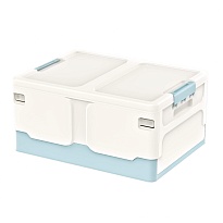 Ящик пластиковый складной белый, дно голубое, 480х360х240 мм в Россоше Ящик пластиковый складной белый, дно голубое, 480х360х240 мм в Россоше