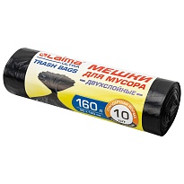 Мешки для мусора 160 л, черные, в рулоне 10 шт., ПВД, 30 мкм, 1200х900 мм, LAIMA ULTRA, 607694 в Россоше