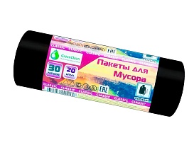 Мешки для мусора 30 л, черные, в рулоне 20 шт., ПНД, 7 мкм, 600х500 мм, MIRPACK Classik, 302040 в Россоше Мешки для мусора 30 л, черные, в рулоне 20 шт., ПНД, 7 мкм, 600х500 мм, MIRPACK Classik, 302040 в Россоше