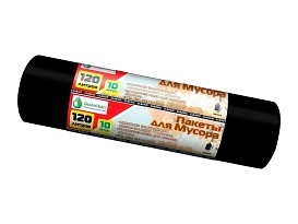 Мешки для мусора 120 л, черные, в рулоне 10 шт., ПНД, 12 мкм, 1100х700 мм, MIRPACK Classik, 1201011 в Россоше Мешки для мусора 120 л, черные, в рулоне 10 шт., ПНД, 12 мкм, 1100х700 мм, MIRPACK Classik, 1201011 в Россоше