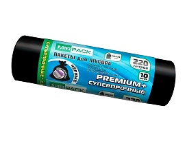 Мешки для мусора 220 л, черные, в рулоне 10 шт., ПВД, 45 мкм, 1250х930 мм, PREMIUM+, 2201068 в Россоше Мешки для мусора 220 л, черные, в рулоне 10 шт., ПВД, 45 мкм, 1250х930 мм, PREMIUM+, 2201068 в Россоше