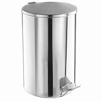 Ведро для мусора с педалью, усиленное, Титан, 20 л, кольцо под мешок, нержавеющая сталь, хром в Россоше Ведро для мусора с педалью, усиленное, Титан, 20 л, кольцо под мешок, нержавеющая сталь, хром в Россоше