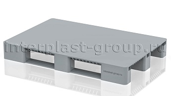 Поддон пластиковый сплошной (усилен 2 трубами) без бортиков серый в Россоше