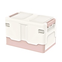 Ящик пластиковый складной белый, дно розовое, 370х240х240 мм в Россоше Ящик пластиковый складной белый, дно розовое, 370х240х240 мм в Россоше