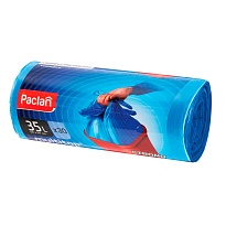 Мешки для мусора 35 л, с ушками, синие, в рулоне 30 шт., ПНД, 10,5 мкм, 640х500 мм, PACLAN Multitop, 600819 в Россоше