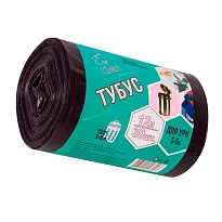 Мешки для мусора 12 л, черные, в рулоне 30 шт., ПНД, 6 мкм, 550х320 мм, Концепция Быта Tubus, 604936 в Россоше
