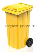 Мусорный контейнер 120 л желтый