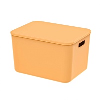 Ящик пластиковый вкладываемый желтый 410х305х245 мм в Россоше