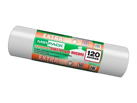 Мешки для мусора 120 л, белые, в рулоне 10 шт., ПНД, 14 мкм, 1100х700 мм, EXTRA, ex1201803 в Россоше Мешки для мусора 120 л, белые, в рулоне 10 шт., ПНД, 14 мкм, 1100х700 мм, EXTRA, ex1201803 в Россоше