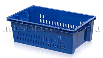 Ящик универсальный для овощей, фруктов и хлеба перфорированный синий в Россоше Ящик универсальный для овощей, фруктов и хлеба перфорированный синий в Россоше