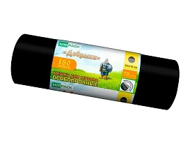Мешки для мусора 180 л, ароматизированные, черные, в рулоне 10 шт., ПВД, 100 мкм, 1100х930 мм, Добрыня, Dob18010black в Россоше Мешки для мусора 180 л, ароматизированные, черные, в рулоне 10 шт., ПВД, 100 мкм, 1100х930 мм, Добрыня, Dob18010black в Россоше